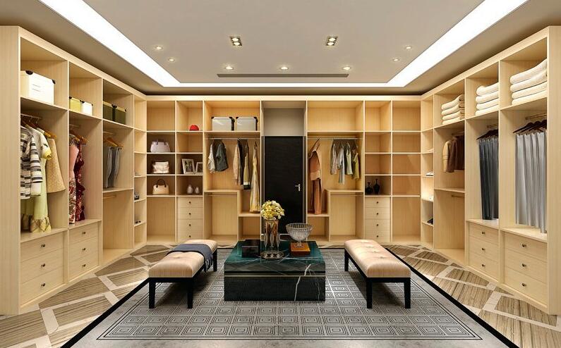 全鋁衣帽間-01（風(fēng)格：現(xiàn)代；顏色：楓木）